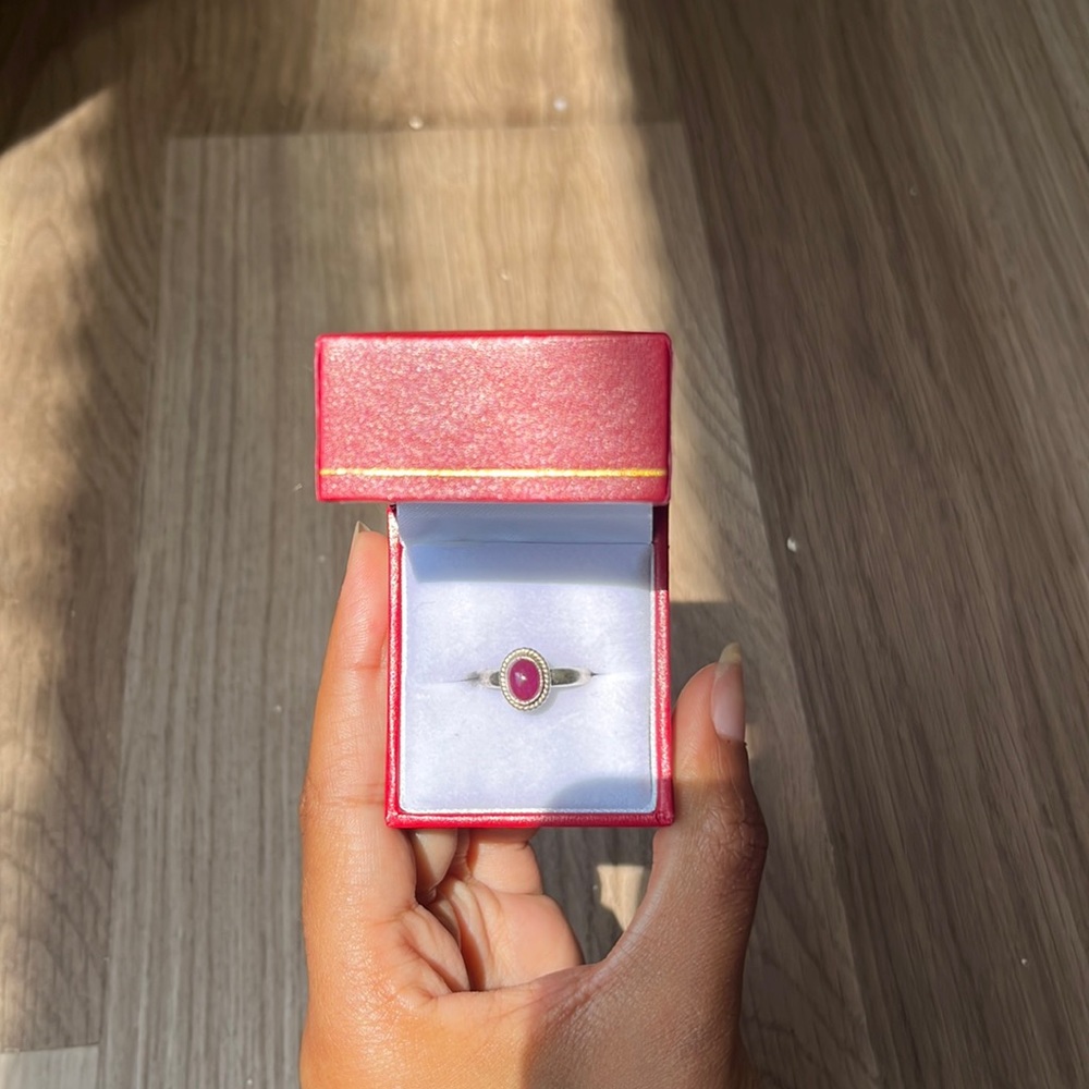 Natural Ruby Ring In Sterling Silver - image 1